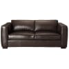 Leather sofa bed in brown, seats 3 - Berlin